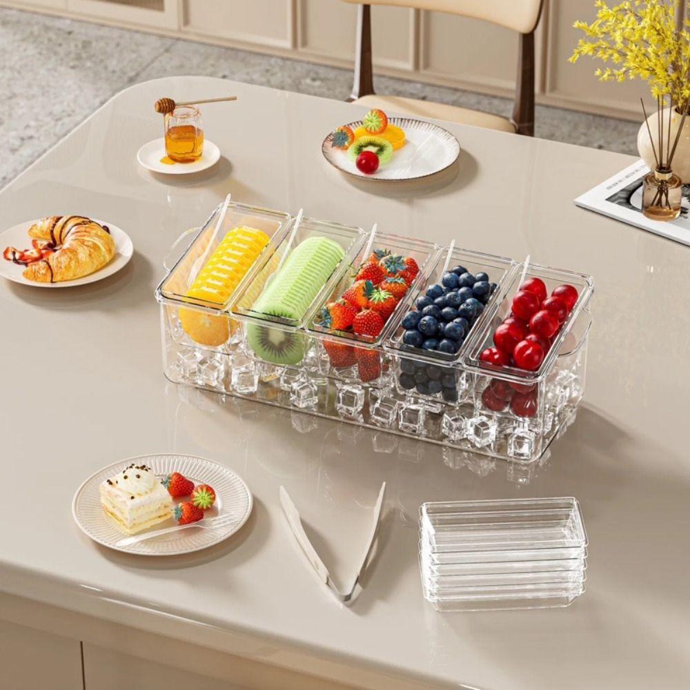 Organizer Picnic Food Box with Lid Storage Boxes Salad Box Fruit Preservation Box Outdoor