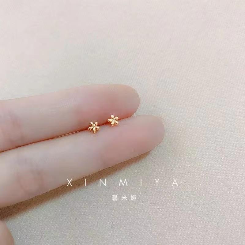 925 Silver Needles Gold Color Simple Small Butterfly Stud Earrings for Women Hypoallergenic Daily Wear Ear Girls Pierc Gifts