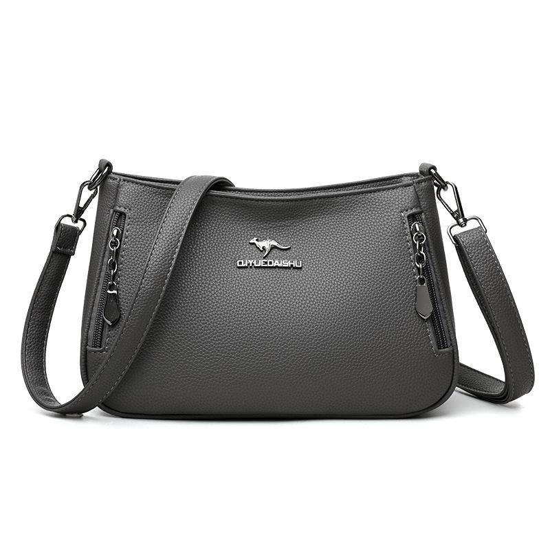 Large Capacity Genuine Leather Texture Women's Bag, Single Shoulder Bag, Multi-layer Material Crossbody Bag for Women