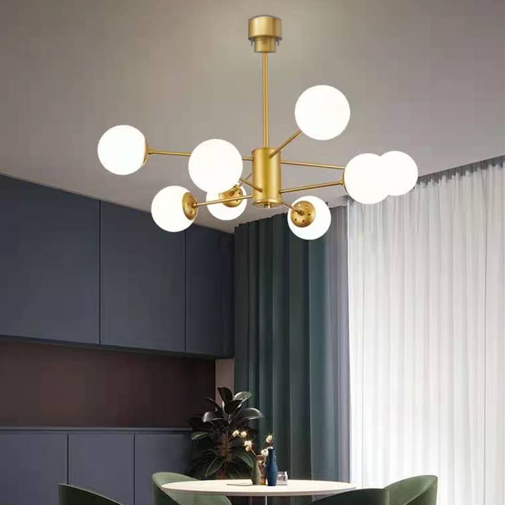 

Classic Sputnik Chandelier Lamp, Molecular Bubble Glass Chandelier Ceiling Light with Adjustable Ceiling Lighting (8 Lights)