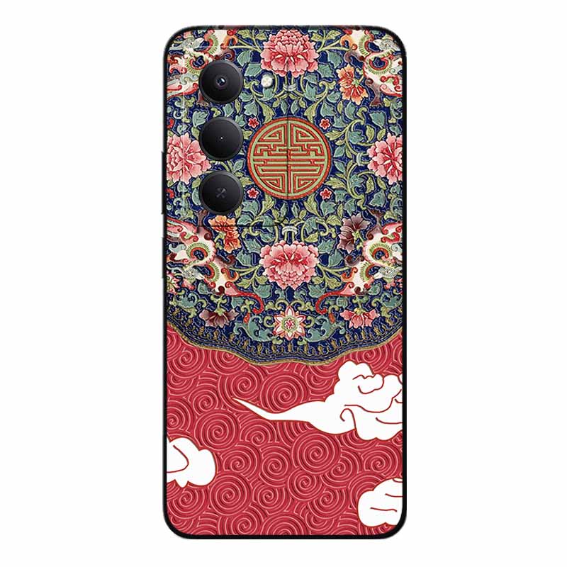 3D Emboss Cases For Redmi 15 5G 4G Relief Emboss Soft Silicone Back Cover For Xiaomi Redmi15 Flower Relief  Funda Redmi 15 4G 5G