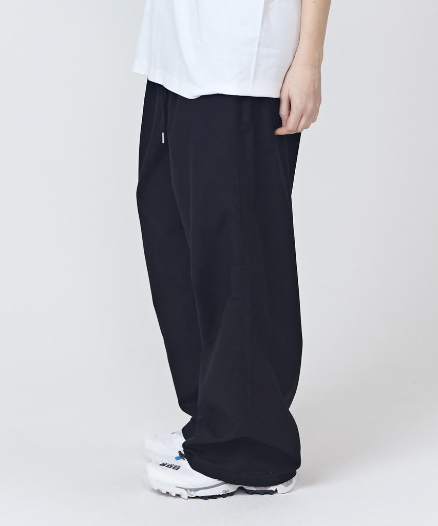 CARGOBROS FOR WOMAN Cotton Linen Pleated Wide Pants (Black)