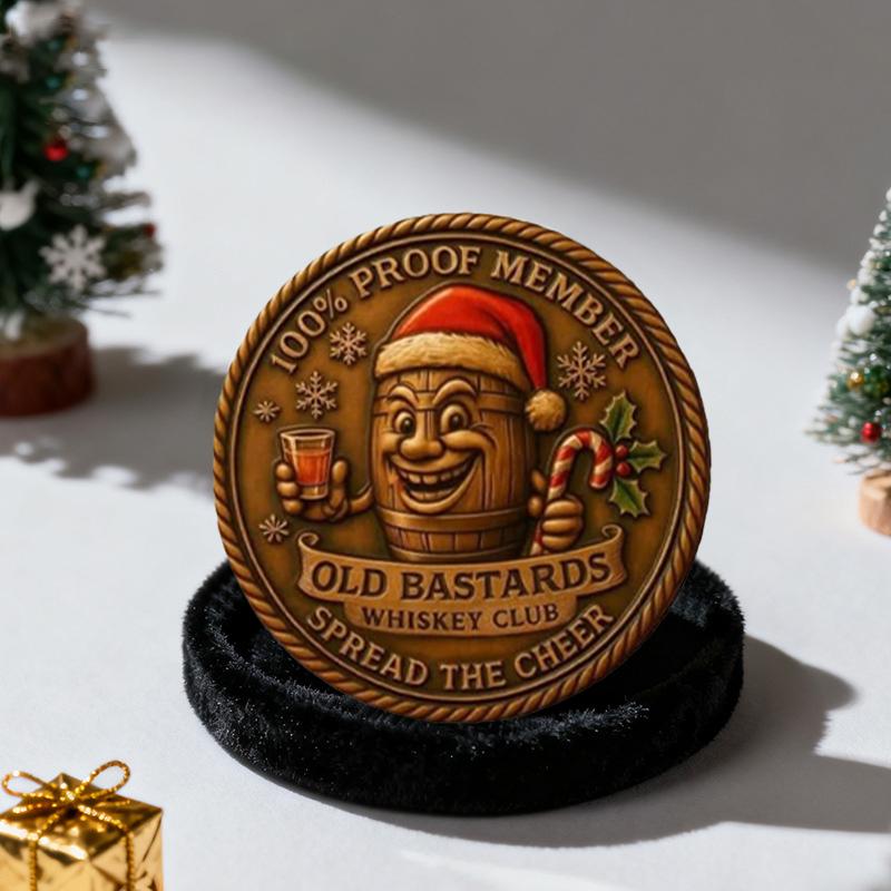 Flat Santa Claus Challenge Coin Commemorative Collectible Coin Gift