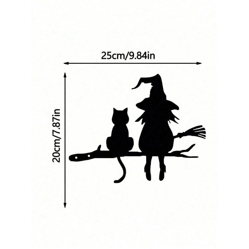 Готический Чугунный Кот Садовый Колышек Винтажный Хэллоуин Уличный Декор Жуткий Подарок