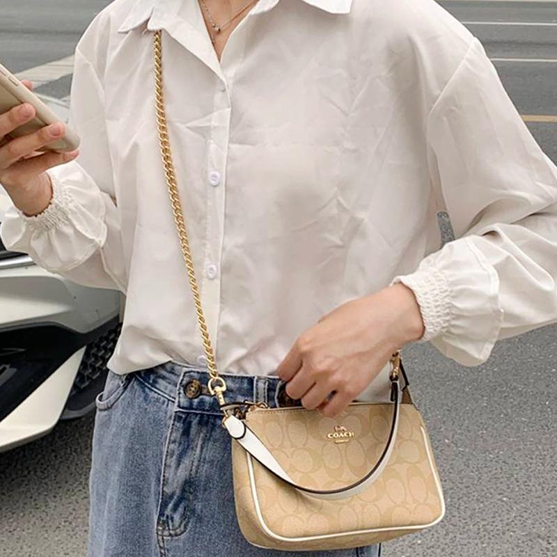 Lan Bao Fan Metal Bag Strap Unisex Gold tone DW-ZGA140