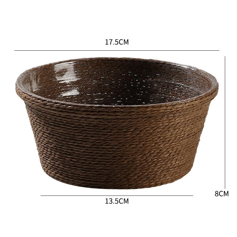 Waterproof Woven Paper Rope Flower Pots: Creative Succulent Basket Set