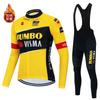 Costum de Ciclism Sportiv Nou de Toamnă și Iarnă, Cald, din Catifea, cu Mânecă Lungă, Rezistent la Vânt și Apă, pentru Bicicletă Sportivă, Bicicletă de Munte