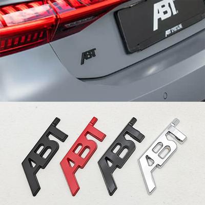 3D Metal Logo ABT Emblem Car Trunk Front Grille Badge For T6 S5 RS7 C8 Q8 RS6 SQ5 Q5 Q7 RS4 A3 8V A6 ABT Sticker Accessories