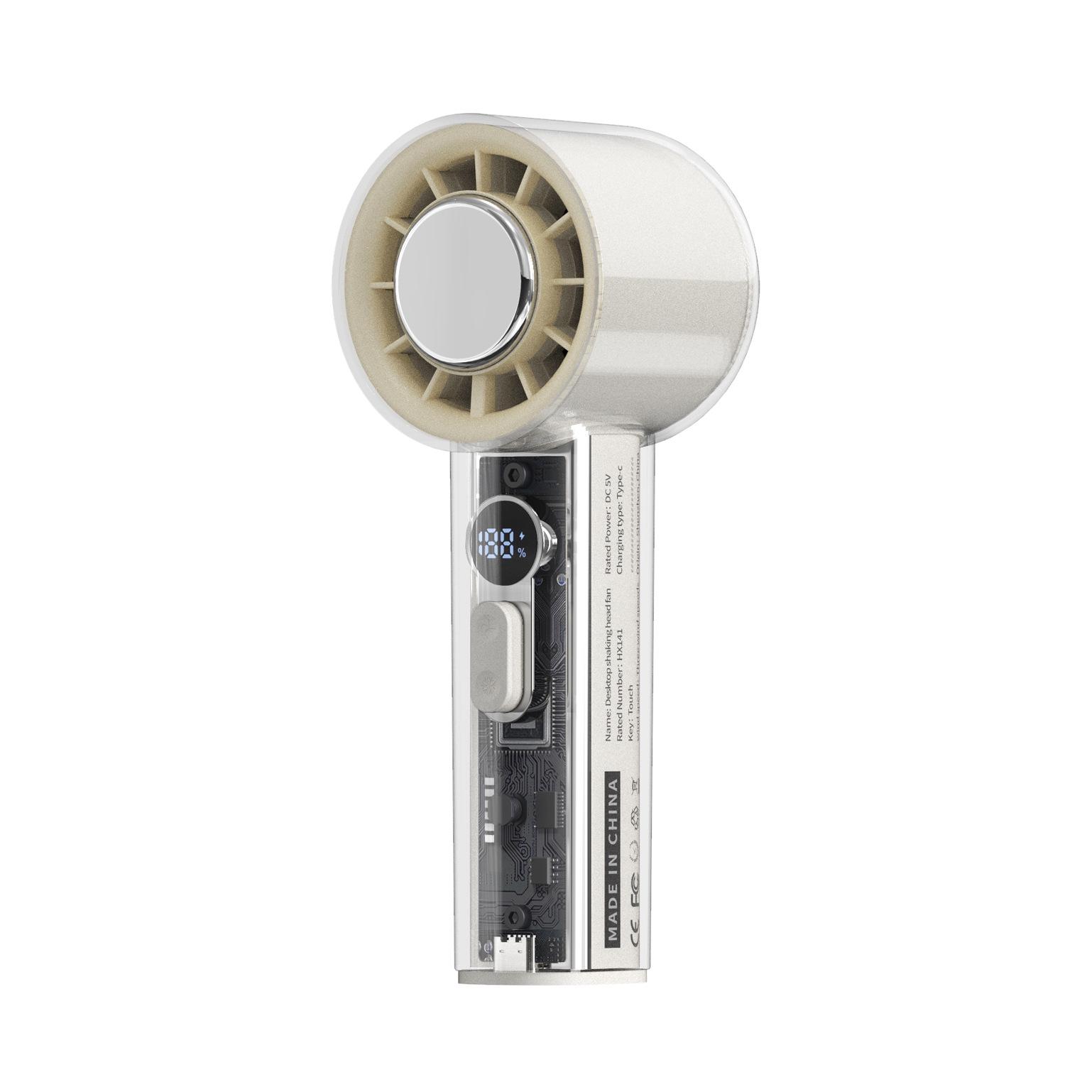2026 Model Handheld USB Mini Fan with 100 Speeds and Semiconductor Refrigeration 59x55x152mm