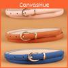 Stylish Candy Color Women's Faux Leather Belt With Pin Buckle For Trendy Outfits