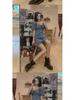 2025 Summer Women's Lace Denim Short Dress - Age-Reducing Design, Slimming Tummy Control, Thin Style