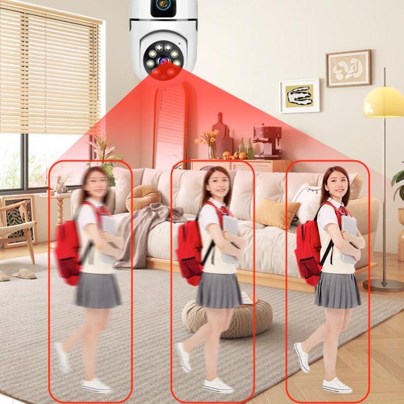 Indoor High Definition Monitoring Device Wireless Dual Screen Security Camera Night Vision Full-color Surveillance Camera