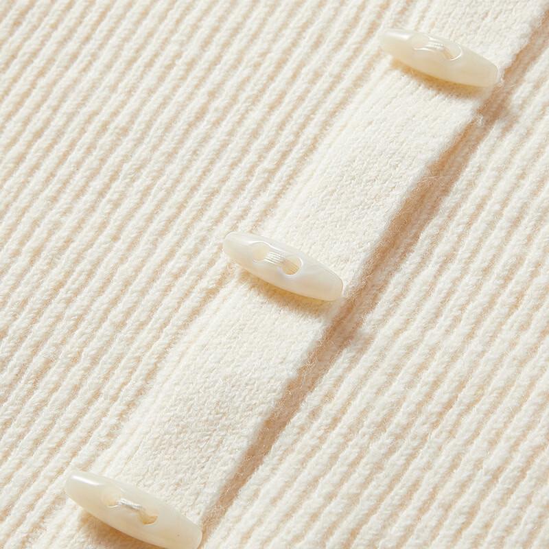 Women's French Style Wool Blend Knitted Sweater & Skirt Set