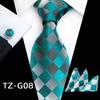Plaid Formal Wear Men'S Tie Pocket Towel Cuff Three-Piece Set