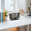 Digital Projections Alarm Clocks for Bedrooms 180° Rotatable Projector Loud Duals Alarms for Kids Elderly,Heavy Sleepers
