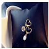 Fashion Golden Love Heart Cutout Cute Pendant Zircon Earrings for Women Girl Accessories  Jewelry