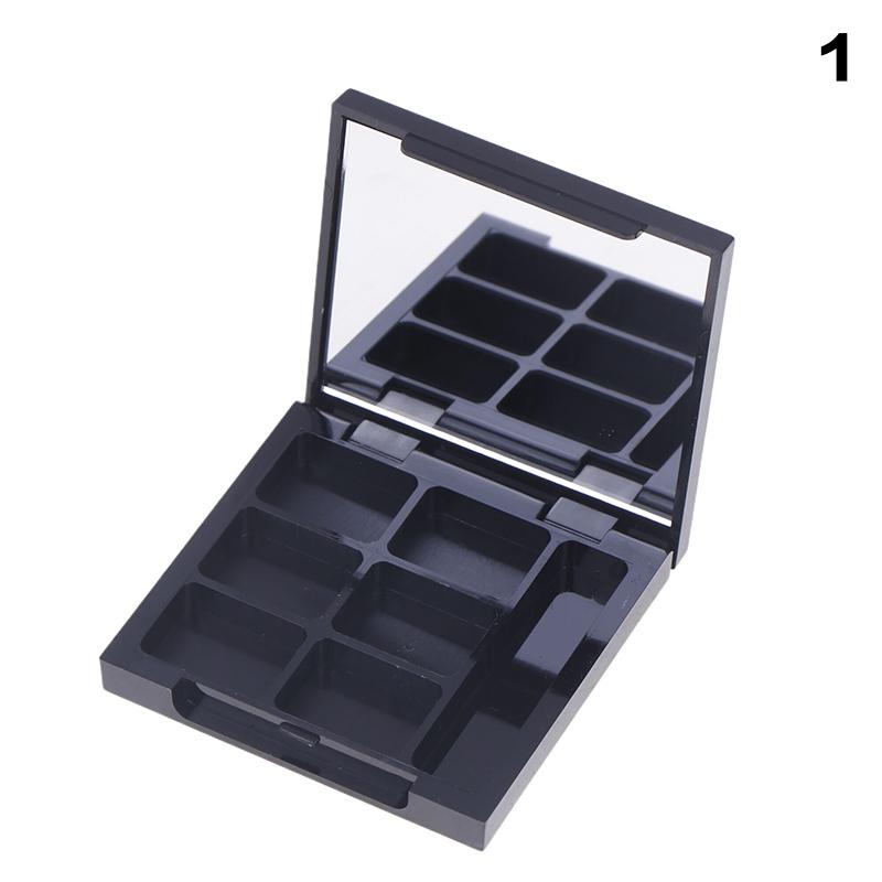 

Пустая палетка для румян, блюдо для хранения макияжа глаз с зеркалом для женщин, девушек, начинающих визажистов, DIY, коробка для хранения теней для век, инструменты