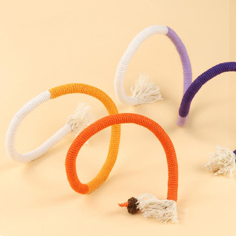 Cat Toys Interactive Molar Cotton Rope Toys Silvervine Cat Teaser Toy Clean Mouth Kitten Play Toy Pet Supplies Accessories