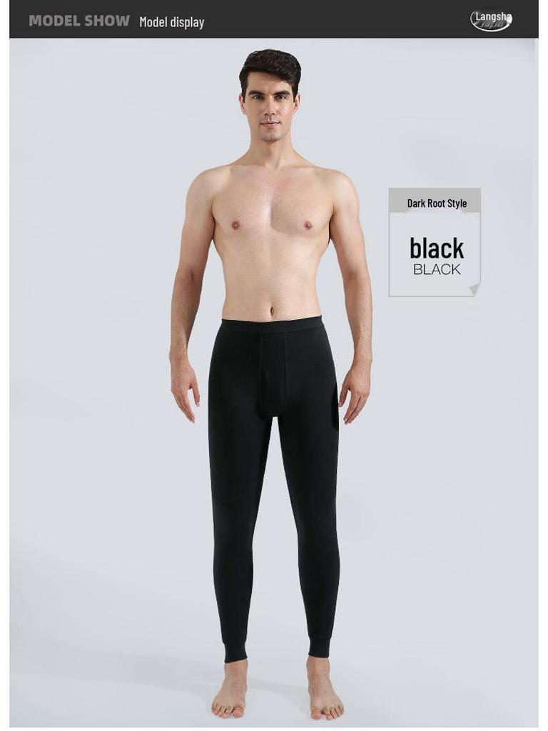 Pánské zeštíhlující podzimní/zimní kalhoty z bavlny a vlny Langsha