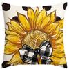 Summer Sunflower Pillow Case Linen Print Sun Flower Home Sofa Pillow Plant Flower Pillow