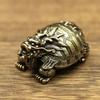 Brass Chinese Dragon Turtle Figurines Small Desk Ornaments Feng Shui Animal Home Office Decor Craft Sculpture