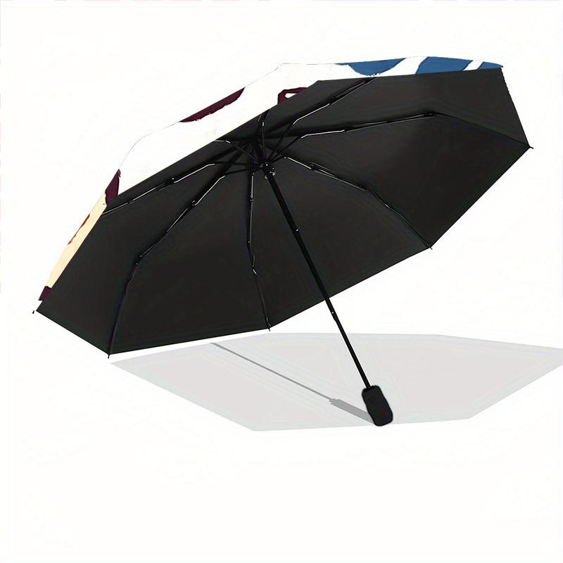 1pc Figs Pattern Automatic Open, Sturdy Iron Frame, Compact Folding Design, All-Season Portable Umbrella for Women & Men, Outdoor Umbrella y