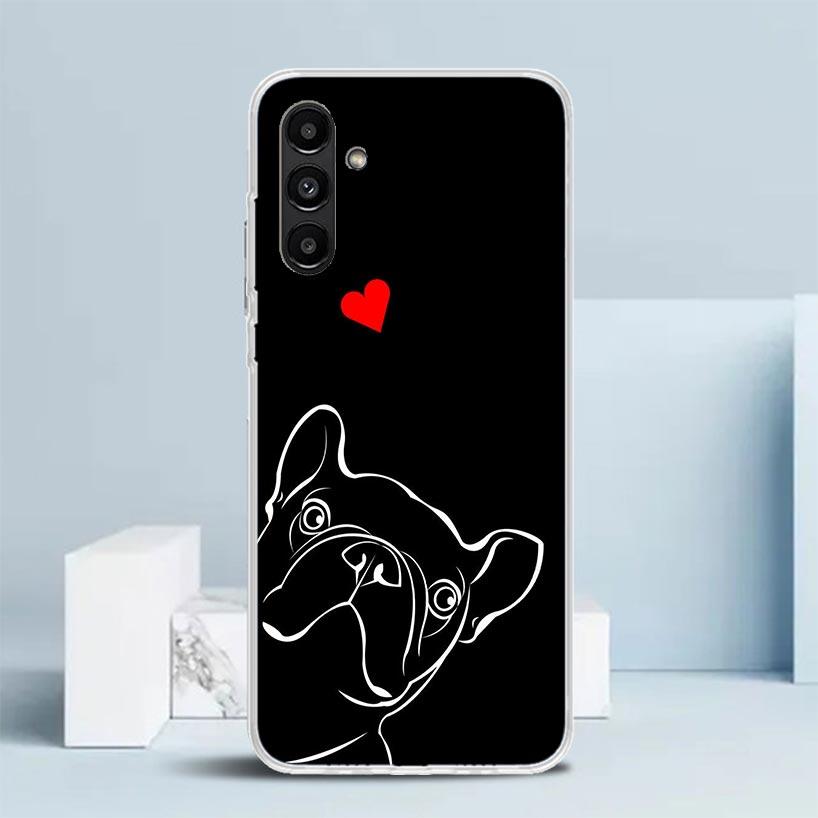 French Bulldog Black White Phone Case For Samsung Galaxy A17 A37 A57 A16 A15 A14 A13 A56 A55 A54 A53 A36 A35 A34 A33 A26 A25 A24