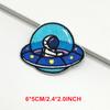 6Pcslot Cartoon Astronaut Patches On Clothes Sticker Self-Adhesive Stripes For Clothing Embroidery Patch Appliques Rocket Badge