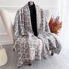 Tassel Blanket Leopard Print Thick Jacquard Pashmina Winter Warm Shawl Wrap Cashmere Scarf Women Neckerchief Poncho Stoles