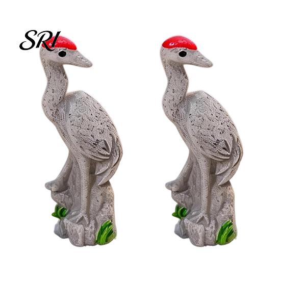 Miniature Rock Garden Decor 2 Pcs Stone Statue Resin Fake Models for Diorama Tranquil Zen Ornament Supplies Micro Train Landscape Railway Sand