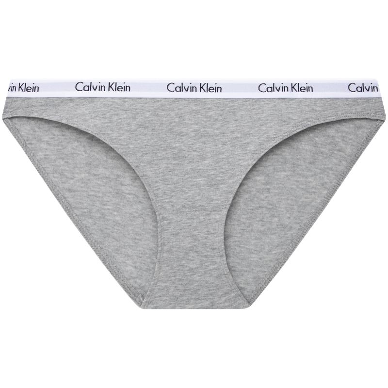 

Calvin Klein Jacquard Narrow Waist Cotton Sexy Bikini Triangle Underwear Women underwear Coconut-Green-Gray D1618O-P7A S
