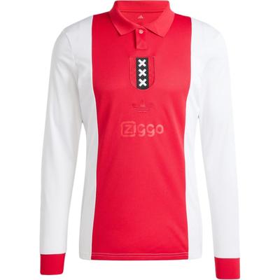 Originals Amsterdam Anniversary Ajax Logo Moisture-Wicking Slim Fit Long Sleeve Football Shirt Men Tops White JF6340