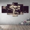 Arte de Parede Sem Moldura 5 Peças Estampas Modulares Pintura em Tela Imagens do Vocalista Chester Bennington Pôster para Sala de Estar Decoração de Casa