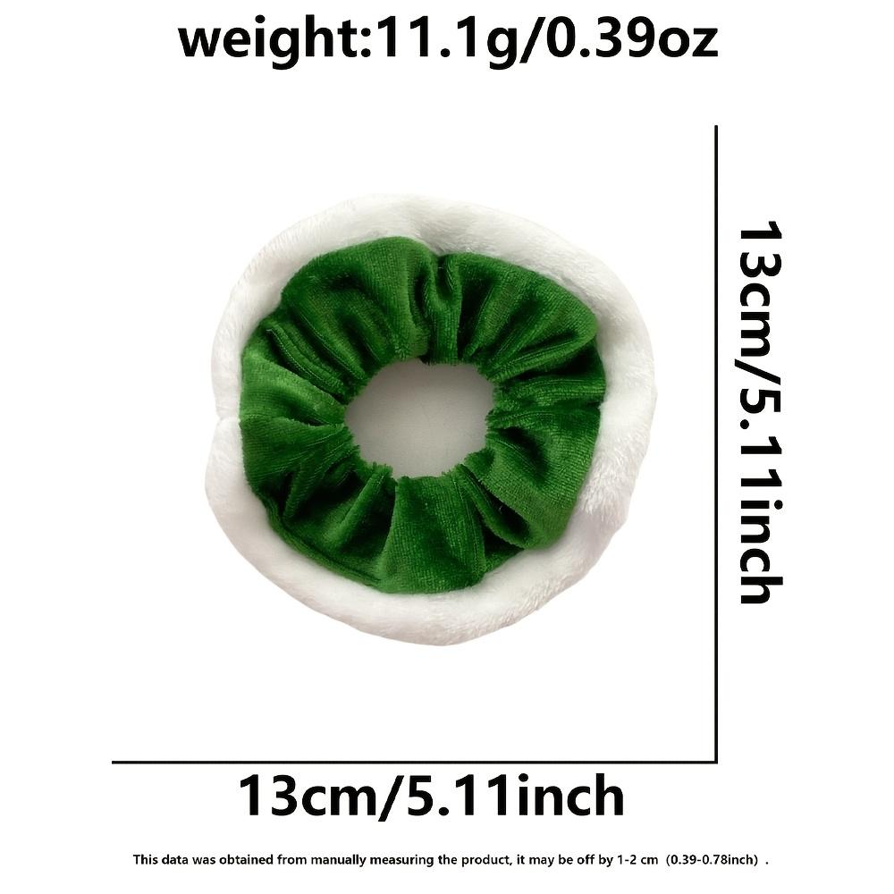 5pcs Christmas-Themed Plush Lace Hair Ties, Women'S High-Elasticity Fabric Hair Ties, Ponytail Bun Hair Ties, Holiday Party Hair Additions