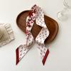 Europe  Fashion New National Style Small Nroken Flower Women's Decorative Twill Binding Bag Handle Silk Scarf Ribbon Scarf