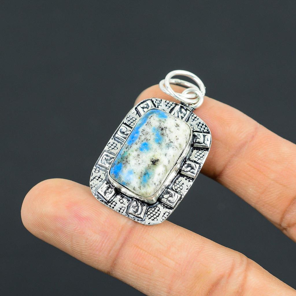 Easter Sale Radiant K2 Jasper Gemstone Birthday Pendant Jewelry Sterling Silver