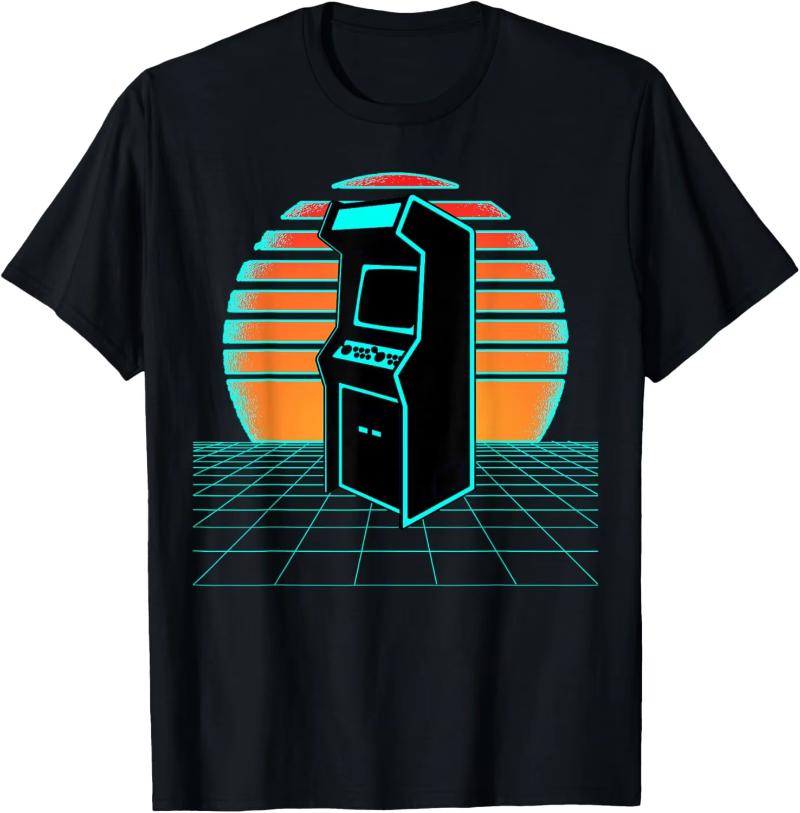 Unisex Kleidung Vintage T-Shirt Hombre Ästhetisch 80er 90er Videospiel Retro Vintage Klassisch Arcade T-Shirt Streetwear