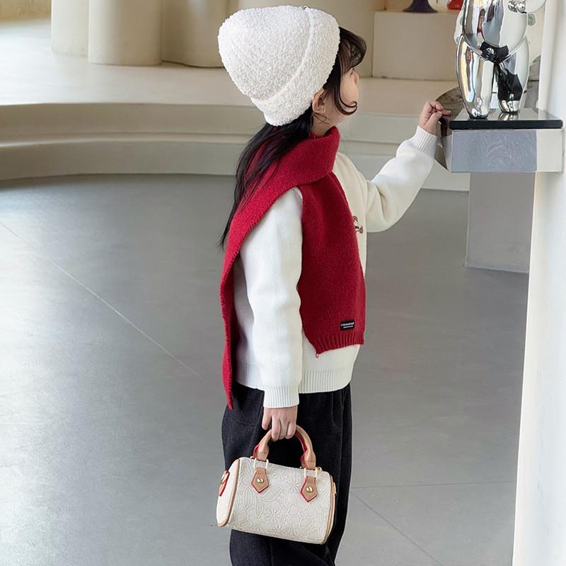 Mini Korean Stylish Girls Bucket Bag With Floral Design For Trendy Fashion Kids