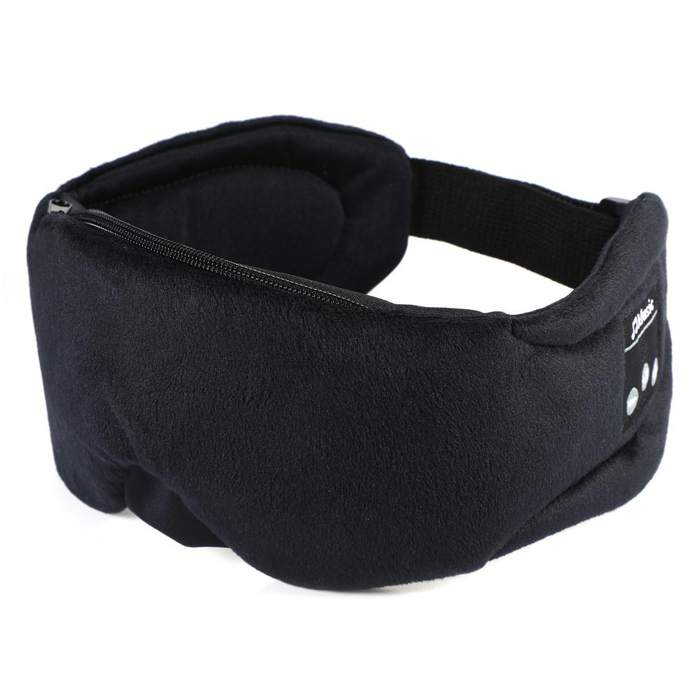 Light Blocking And Noise Reducing Plush Sleep Eye Mask With Bluetooth Earphones For Rest And Phone Calls