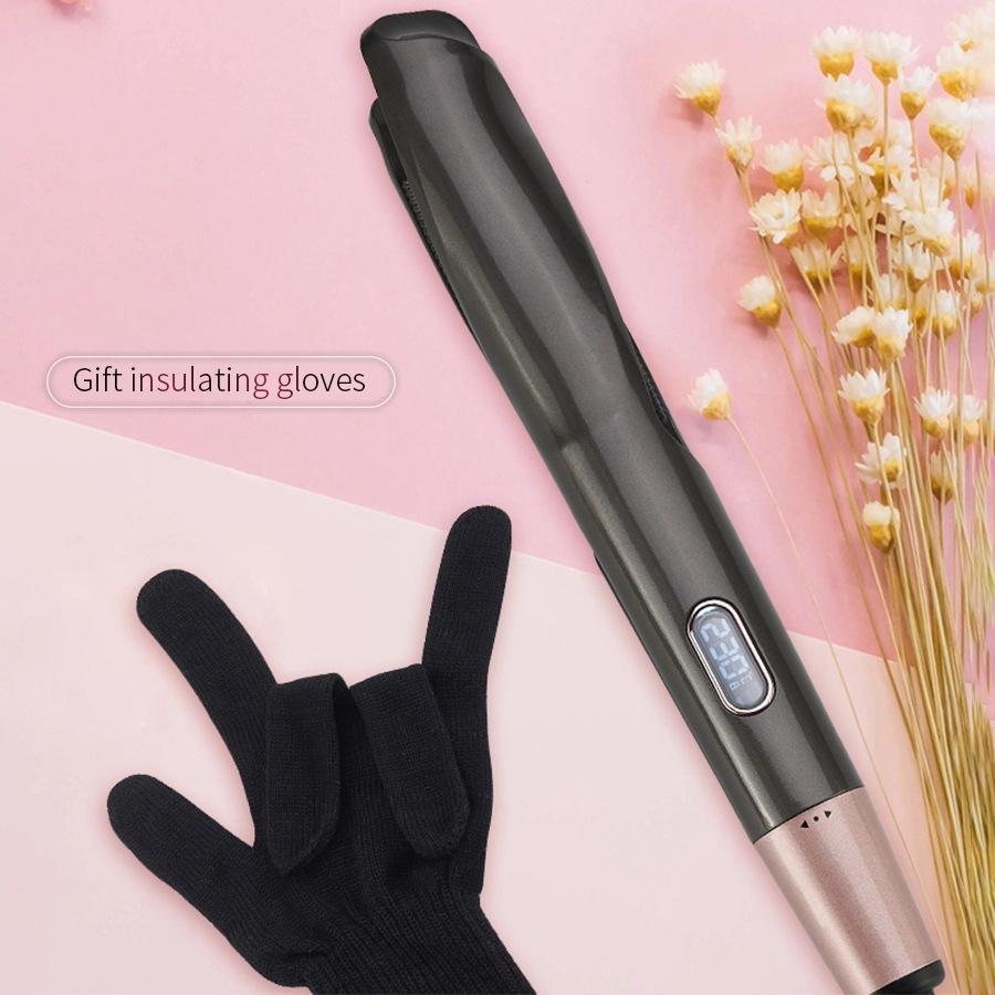 2‑in‑1 Twist Oblique Plate Hair Straightener Curler, LCD Display Rotatable Tail Temp Control Flat Iron
