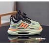 Babudou 2024 Spring Kids' Leather Sports Shoes with Rotating Button for Boys & Girls