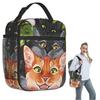Warrior Cats Geïsoleerde Lunchtas voor Dames Kinderen Lekkend Bewaarbakjes Thermische Lunchbox Tote