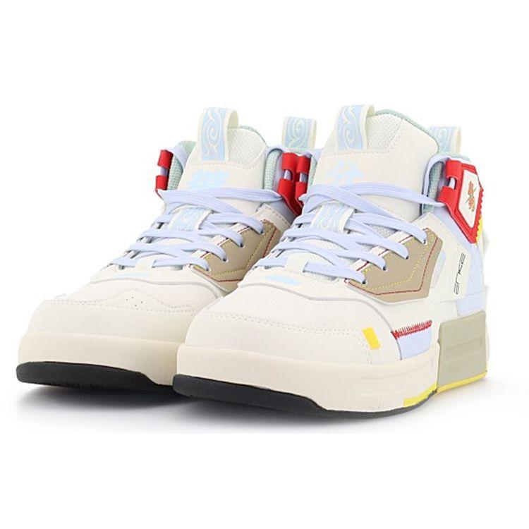 Hongxing Erke Gintama Non-Slip Wear-Resistant High-Top Skate Shoes Men skate shoes White Blue 11120301529-001