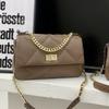 2025 Neuer Stil Rindsleder Ring-Gitter Ketten Tasche Kleine Quadratische Wolke Einzel-Schulter Cross-body Handtasche Damen
