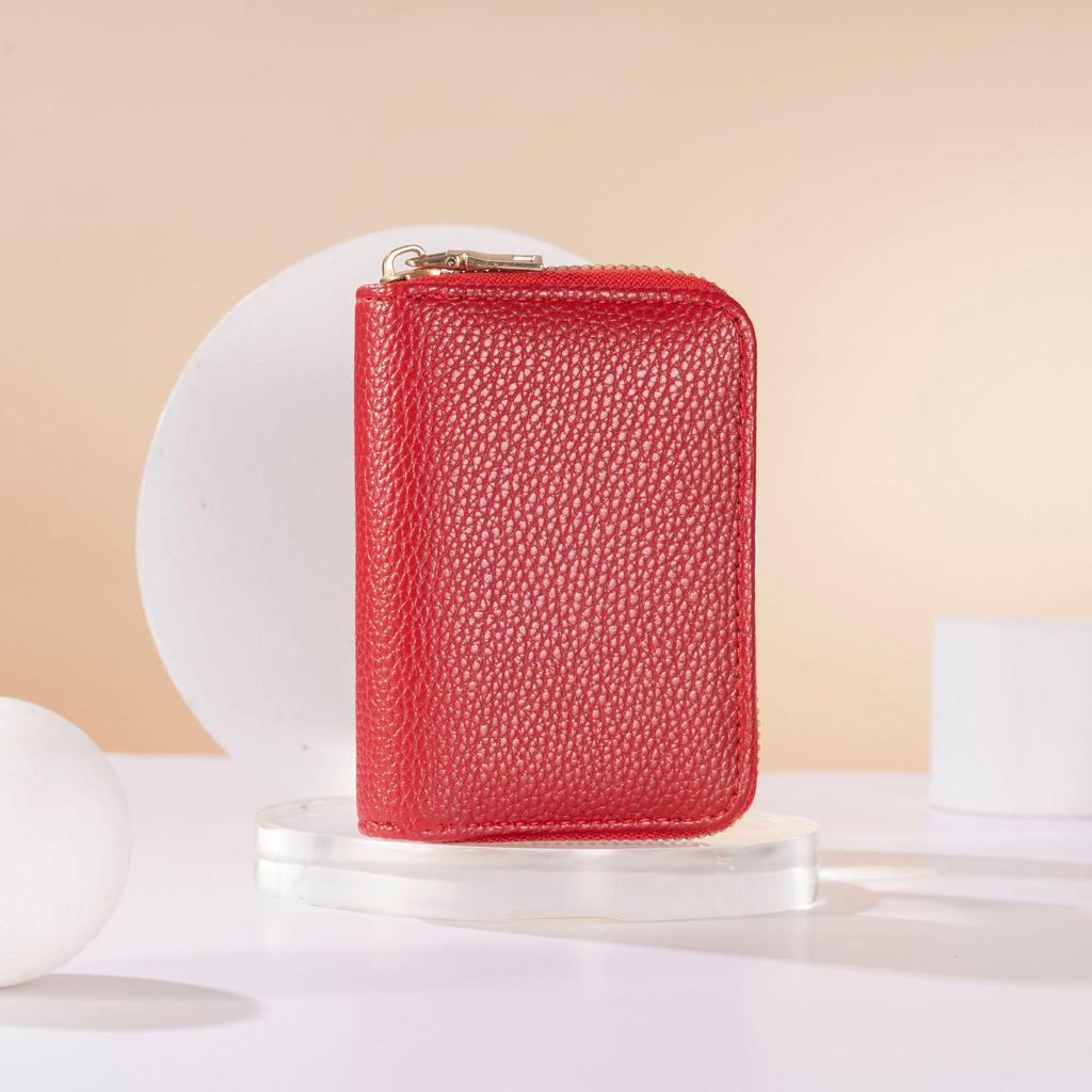 Women's & Men's Large Capacity Anti-Demagnetization Accordion Card Holder with Multi-Card Slots and ID Clip