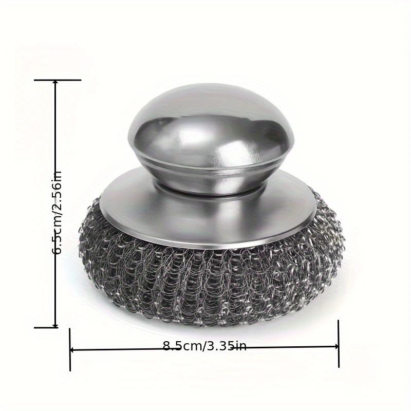Stainless Steel Kitchen Scrub Brush with Ergonomic Handle Heavy-Duty Pot and Dish Cleaning Tool for Tough Stains, Easy Grip Design Kitchen Cleaning