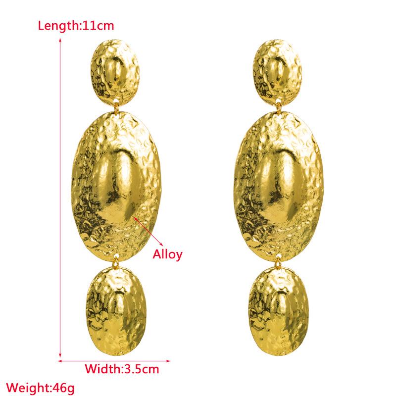 Damenohrringe, kreative geometrische lange Ohrringe, hochwertige, übertriebene, personalisierte Tropfenohrringe