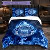 Everton Football 3 Piece Bedding Set Soft Duvet Cover Set with Pillowcases Printed Bedroom Decor Set for Home