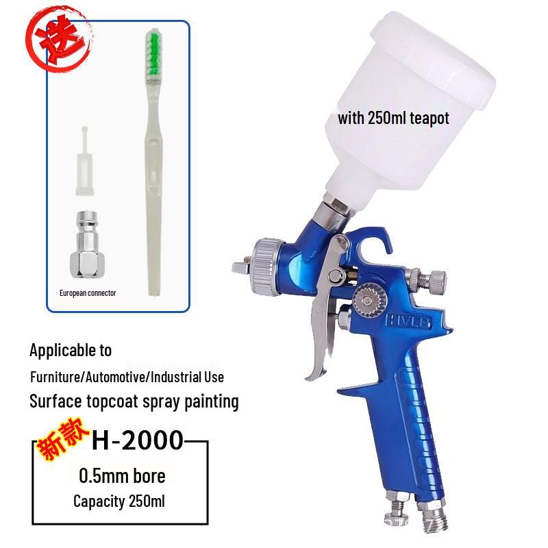 European Style Automotive Paint Spray Gun H2000 - High Atomization for Furniture and Car Repairs