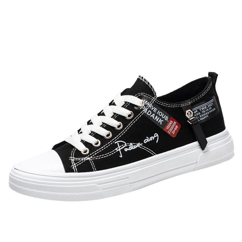 Spring 2025 new men's canvas shoes trendy street breathable board shoes men's cloth shoes sports Korean version casual shoes